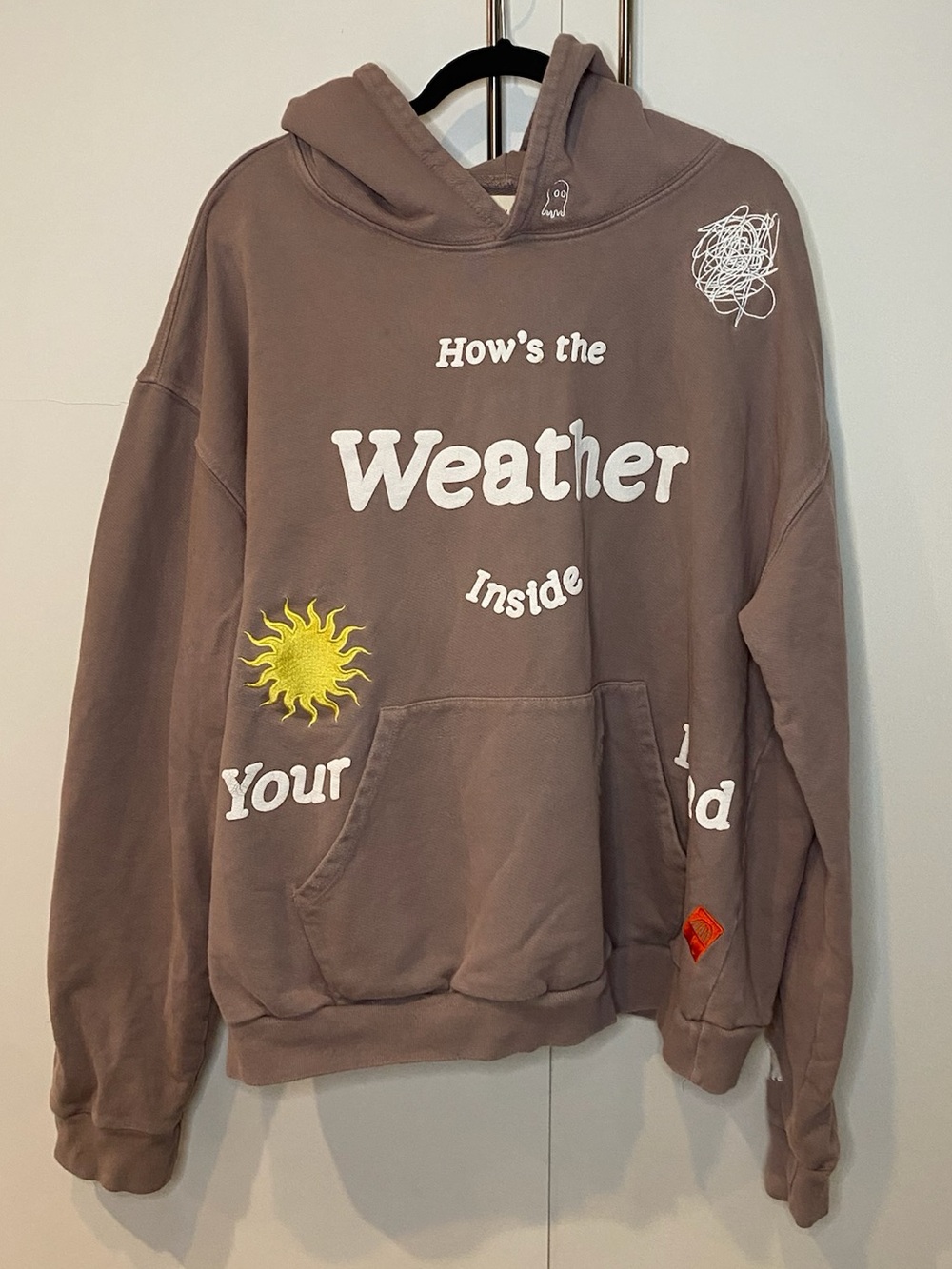 LONELY GHOST x Jeni’s Ice Cream brown hoodie with graphics